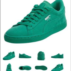 Green Puma suedes